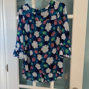 Banana Republic Factory Floral Top - Blue, Pink, White, Green